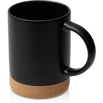 Кружка 450 мл с пробковым дном "Корк & Бон", черный