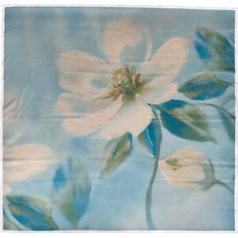 Платок 75*75 см "Petals", разноцветный