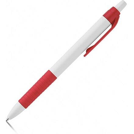 Ручка шариковая автоматическая "Aero" белый/красный