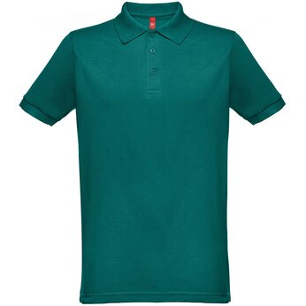 Рубашка-поло мужская "Berlin" 200, S, темно-зеленый