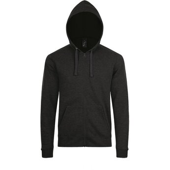 Толстовка худи унисекс "Stone" на молнии 260, L,  темно-серый