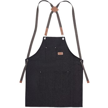 Джинсовый фартук с карманами Fry, черный