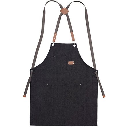 Джинсовый фартук с карманами Fry, черный