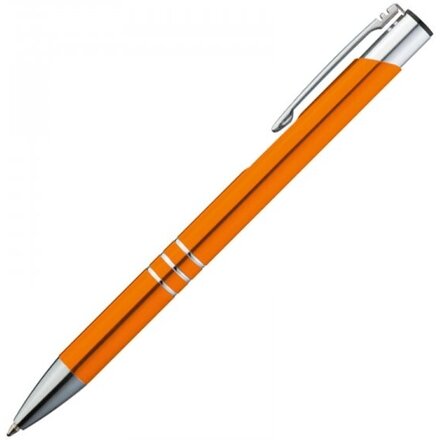 Ручка шариковая автоматическая "Ascot" оранжевый/серебристый