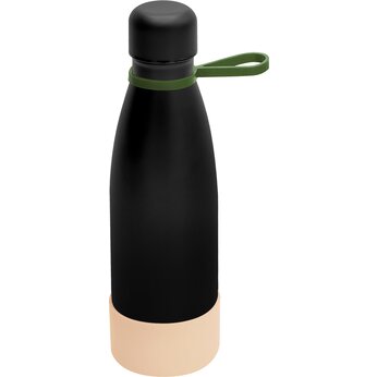 Термобутылка  "Olivia To Go" с манжетой, черный/хаки/бежевый