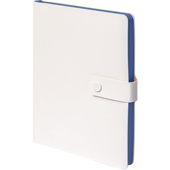 Ежедневник недатированный "Stellar" белый, срез темно-синий