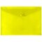 Папка-конверт на кнопке "Donau", A4, прозрачный/желтый