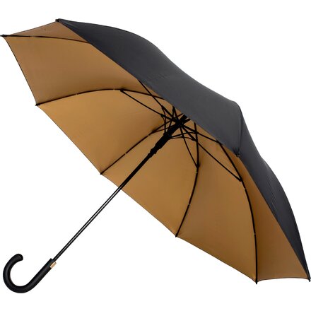 Зонт-трость "GP-68-8120/PMS872C" черный/коричневый