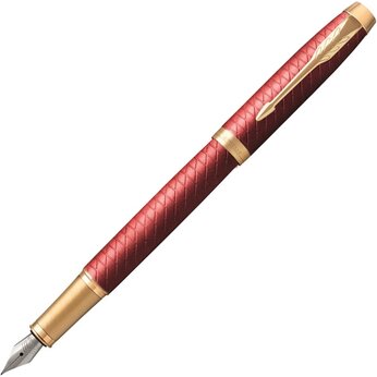 Перьевая ручка Parker IM Premium F318  Red GT, перо: F, цвет чернил: blue, в подарочной упаковке.