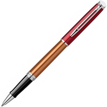 Ручка роллер Waterman Hemisphere French riviera VERMILLON, красный/оранжевый/серебристый/черный