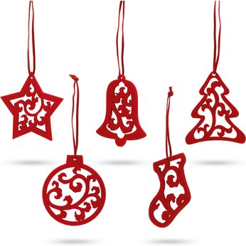 Набор новогодних игрушек "Jubany" красный