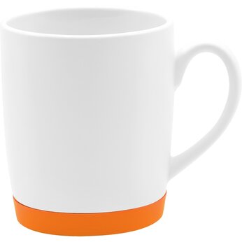 Кружка "Make Me To Go" с манжетой, белый/оранжевый