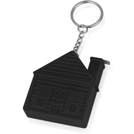 Брелок-рулетка "Домик", 1 м., черный, размер 1м