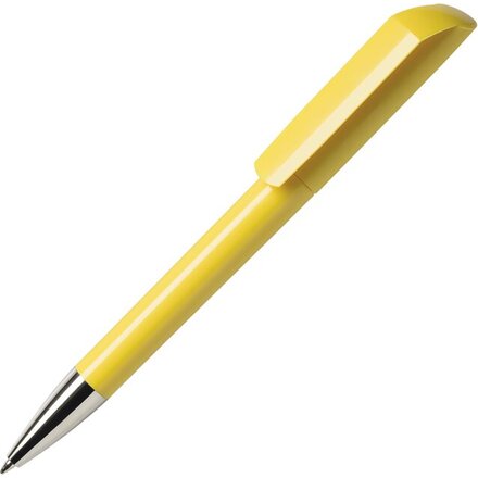 Ручка шариковая автоматическая "Flow C CR" желтый/серебристый