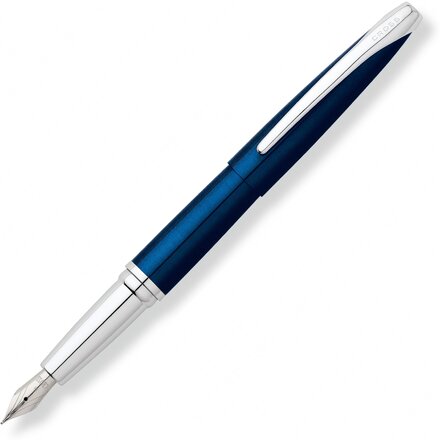 Ручка перьевая "Atx" синий/серебристый