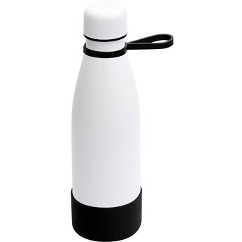 Термобутылка  "Olivia To Go" с манжетой, белый/черный