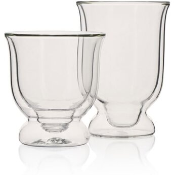 Набор стаканов из двойного стекла тм THERMOS 0,2L, в наборе 2 шт., размер 200 мл