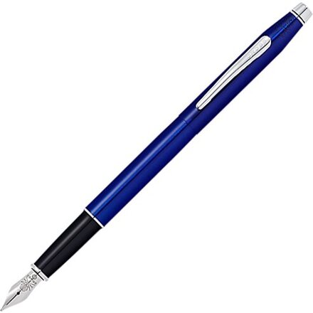 Ручка перьевая "Classic Century Translucent Blue Lacquer" синий/серебристый