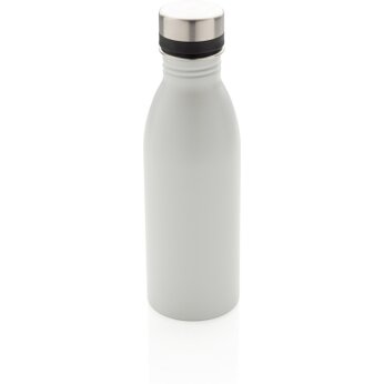 Бутылка для воды "Deluxe", белый/серебристый/черный