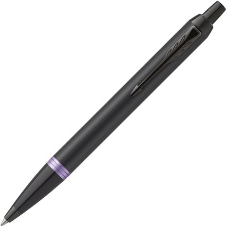 Ручка шариковая автоматическая "IM Vibrant Rings K315 Amethyst Purple PVD" черный/фиолетовый