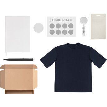 Набор welcome pack "Simple kit" M-L, черный/белый