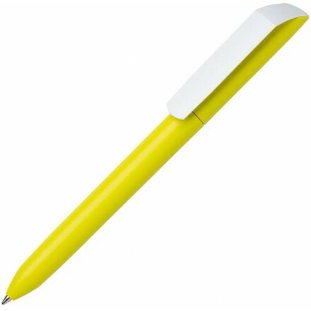 Ручка шариковая автоматическая "Flow Pure MATT CB" желтый/белый