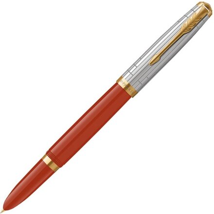 Перьевая ручка Parker 51 Premium Red GT, перо:M/F чернила:Black,Blue, в подарочной упаковке