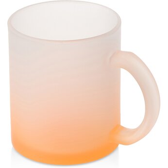 Стеклянная матовая кружка "Омбре" с градиентом для сублимации, оранжевый