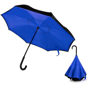 Зонт-трость "Chaplin",  синий/черный