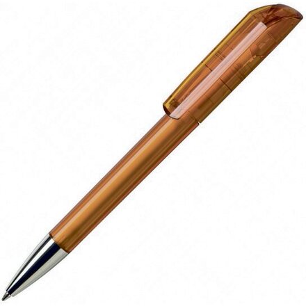 Ручка шариковая автоматическая "Flow 30 CR" янтарный/серебристый