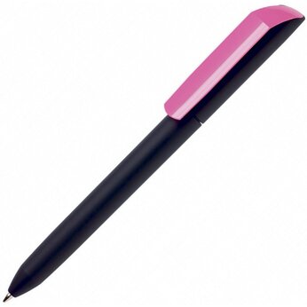 Ручка шариковая автоматическая "Flow Pure GOM KF" софт-тач, черный/фуксия