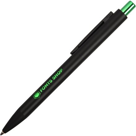 Ручка шариковая автоматическая "Blaze" черный/зеленое яблоко