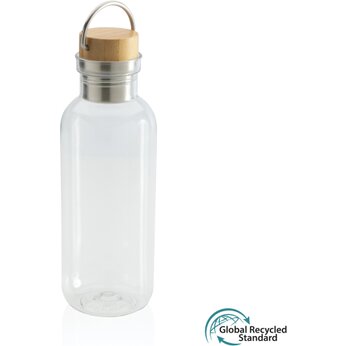 Бутылка для воды "P433.260" с кольцом, прозрачный/натуральный