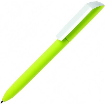 Ручка шариковая автоматическая "Flow Pure GOM CB" софт-тач, лимонный/белый