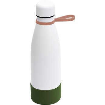 Термобутылка  "Olivia To Go" с манжетой, белый/мокко/хаки