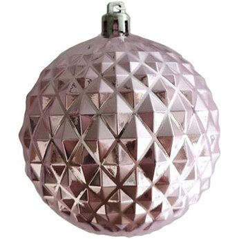 Новогоднее подвесное украшение из полистирола / 8x8x8см, розовый