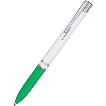 Ручка шариковая автоматическая "Milana", белый/зеленый
