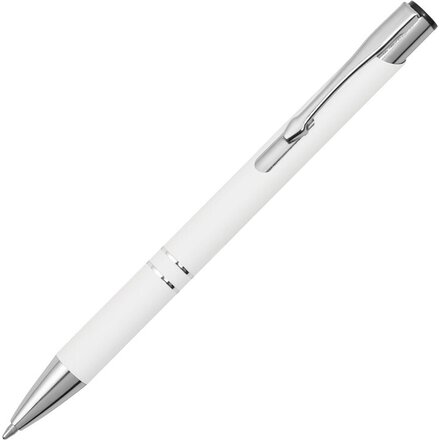 Ручка металлическая шариковая C1 софт-тач, белый