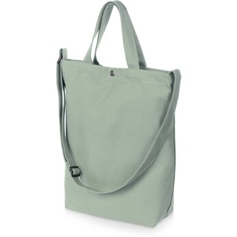 Сумка Helfer из хлопка на кнопке с регулирующейся лямкой, оливковый