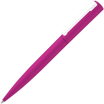 Ручка шариковая автоматическая "Brush Gum" пурпурный/серебристый