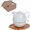 Набор чайный "Мила" белый/коричневый: чайник и чашка с блюдцем