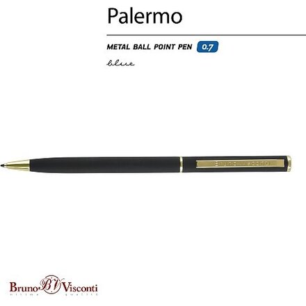 Ручка шариковая автоматическая "Palermo", черный/золотистый