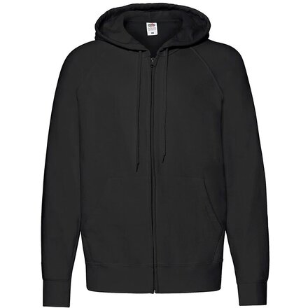 Толстовка мужская "Lightweight Hooded Sweat Jacket" 240, S, с капюшоном, черный