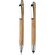 Набор "Bamboo" коричневый/серебристый: ручка шариковая автоматическая и карандаш автоматический