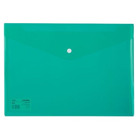 Папка-конверт на кнопке "Deli", A4, зеленый