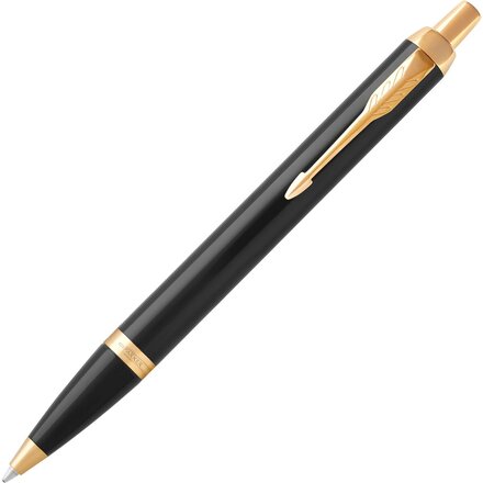 Ручка шариковая автоматическая "IM Black Lacquer GT" черный/золотистый