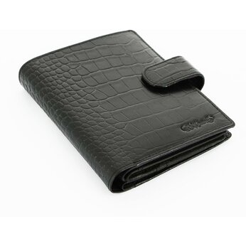 Портмоне "6100-BK CROCO" черный