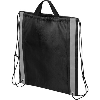 Рюкзак-мешок "Savy" со светоотражающими полосами по бокам, черный