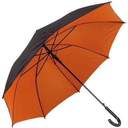 Зонт-трость "Doubly" черный/оранжевый