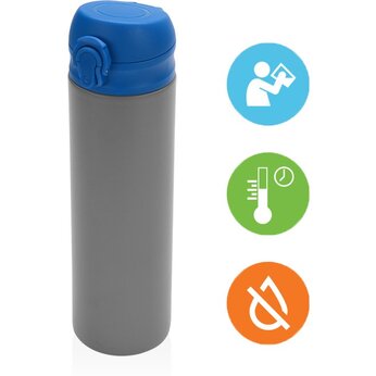 Кружка термическая "Хот" серый/синий